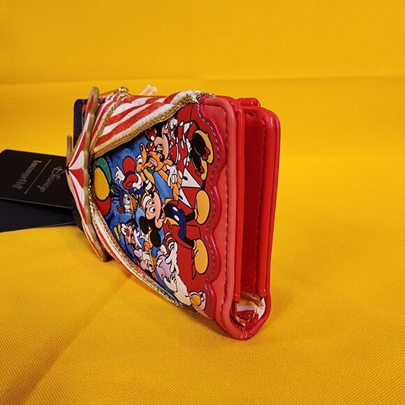 Loungefly Disney Mickey & Friends Circus Tent Flap Wallet NEW - Picture 7 of 13